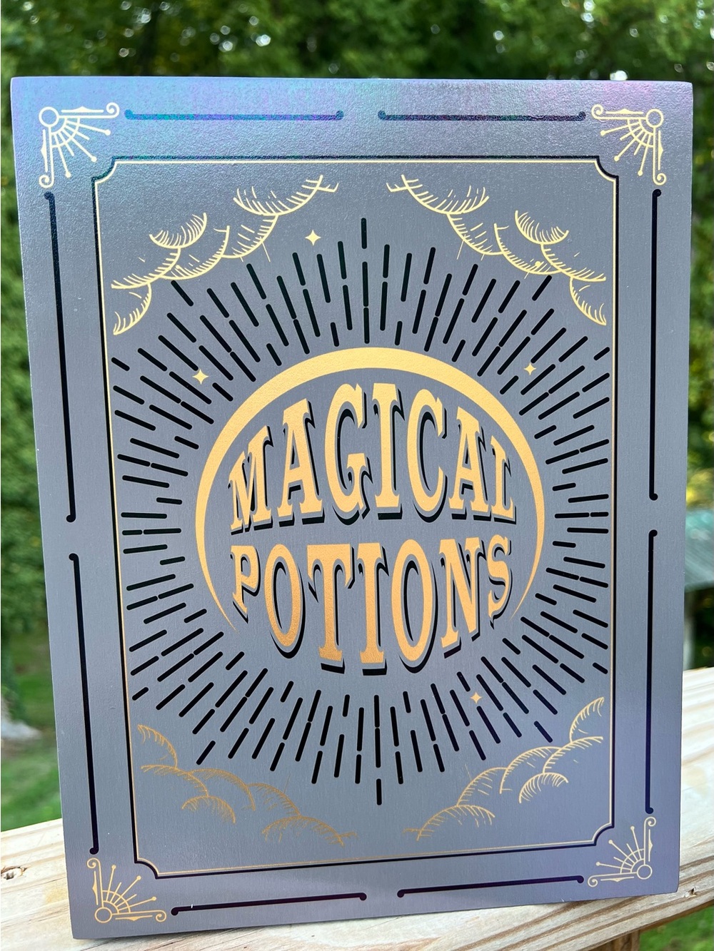 Magical Potions Wood Box Decor